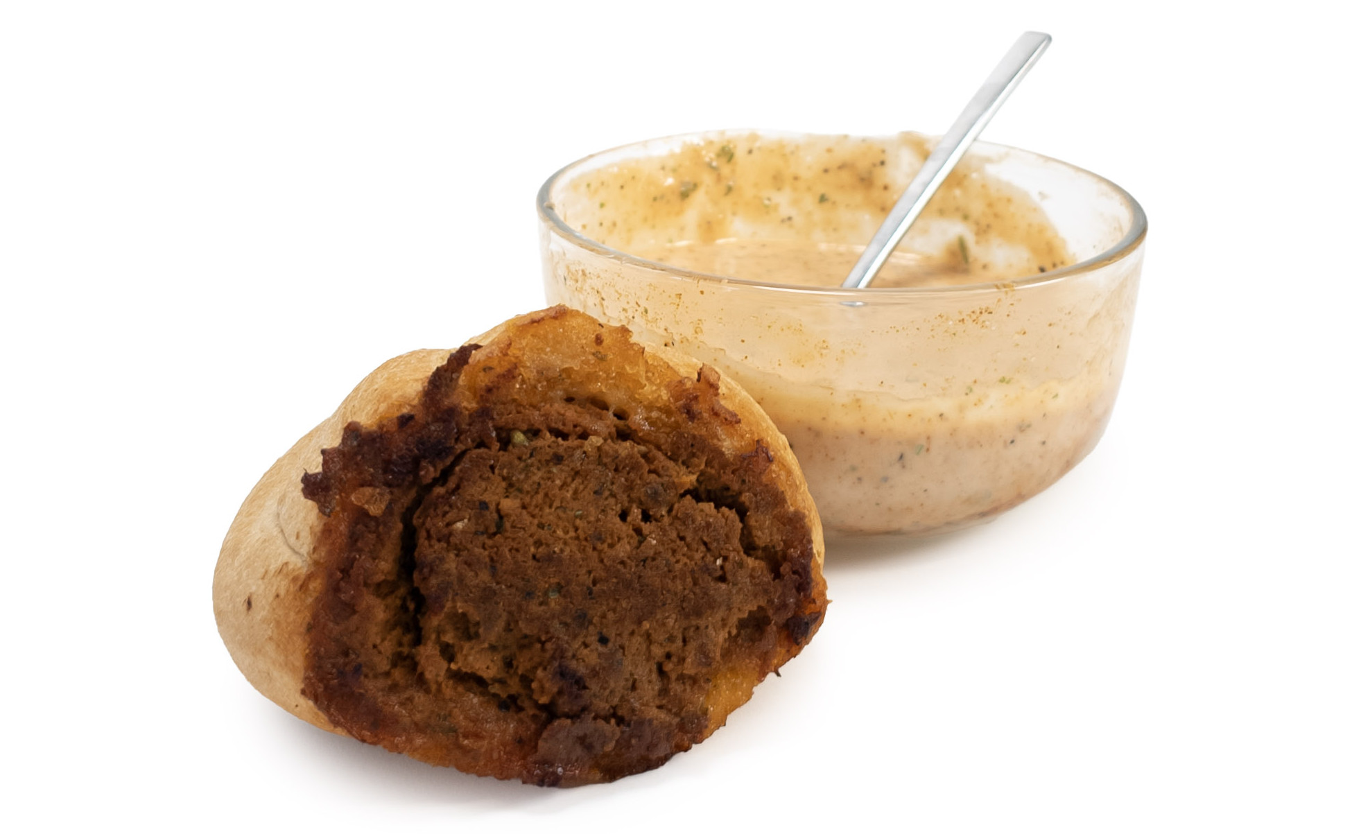 Stuffed kaiser bread and dip